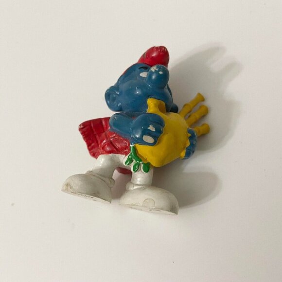 Vtg Smurf Smurfs Peyo Germany Bully Scottish Bagpipe Toy Figure - Picture 9 of 14